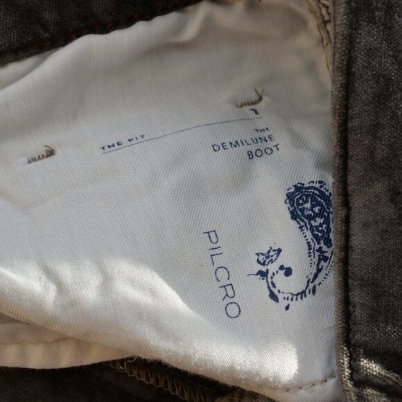 Anthropologie Pilcro Demilune Velvet Flare Pants Sz 28 - Picture 9 of 10